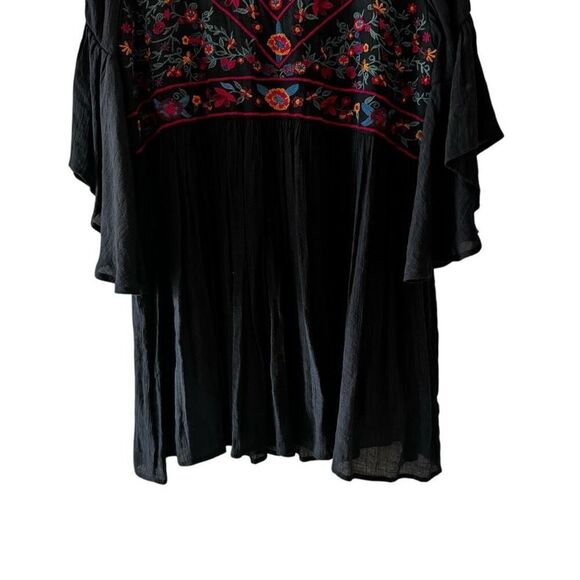 Umgee Women's Floral Embroidered Keyhole Bell Sleeve Mini Dress SZ XL #2425 - Picture 2 of 16